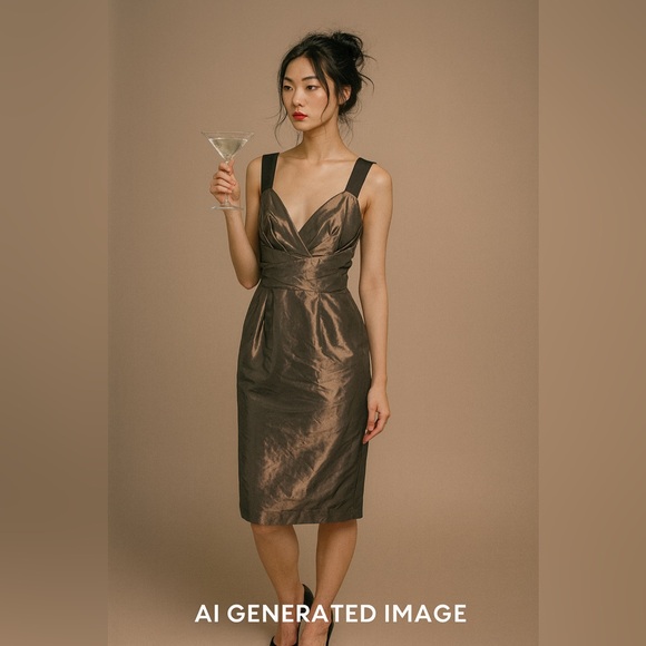 Banana Republic Dresses & Skirts - Banana Republic Size 12 Iridescent Eggplant Taffeta Cocktail Dress